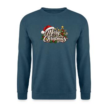 Frohe Weihnachten Ornament-Schrift - Unisex Pullover - Indigoblau - Vorne