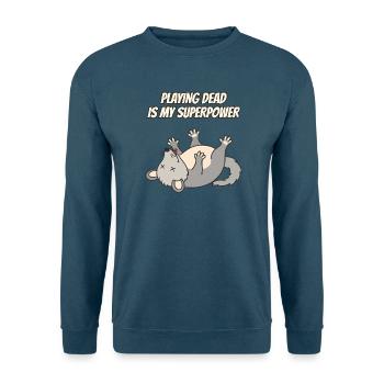 Dead Is My Superpower Opossum spielen - Unisex Pullover - Indigoblau - Vorne