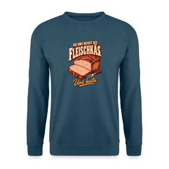 Bei uns heißt des Fleischkäs - Unisex Pullover - Indigoblau - Vorne