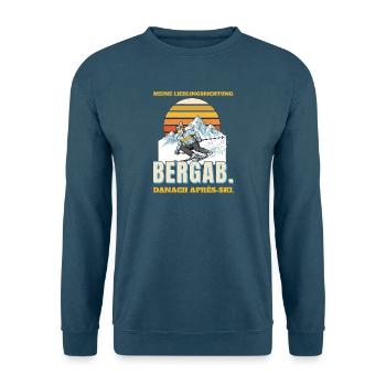 Meine Lieblingsrichtung: bergab - Unisex Pullover - Indigoblau - Vorne