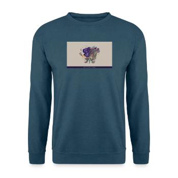 Kosmosrose: Nebelblütenstrauß - Unisex Pullover - Indigoblau - Vorne