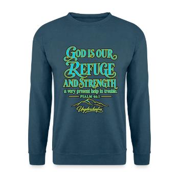 4_God is our refuge - Unisex Pullover - Indigoblau - Vorne