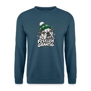 Grantige Weihnacht - Unisex Pullover - Indigoblau - Vorne