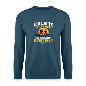 Ich laufe nicht weg genieße den Ruhestand Läufer - Unisex Pullover - Indigoblau - Vorne