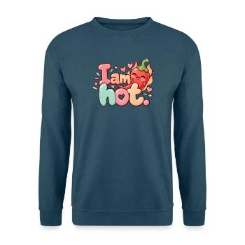 Ich bin heiß Chili Herzchen - Unisex Pullover - Indigoblau - Vorne
