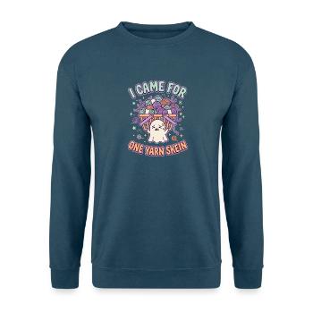 Garngeist: Ich kam für eine Garnskein - Unisex Pullover - Indigoblau - Vorne
