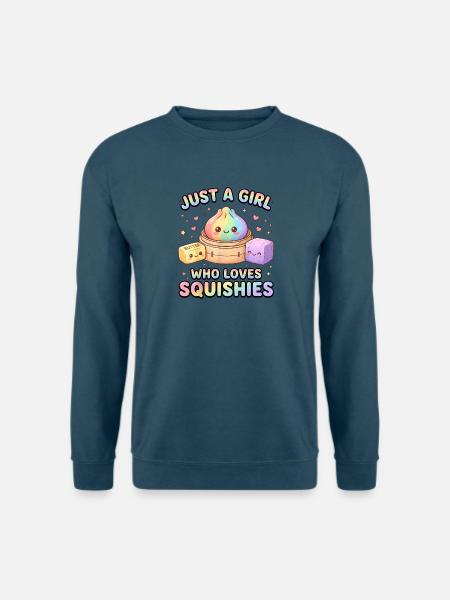 Mädchen liebt Squishies Regenbogen - Unisex Pullover - Indigoblau