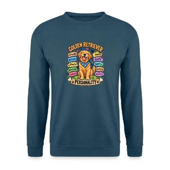 Golden Retriever Persönlichkeit Farbenpracht - Unisex Pullover - Indigoblau - Vorne
