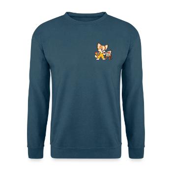 Kleiner Künstler – Süßer malerischer Hund - Unisex Pullover - Indigoblau - Vorne