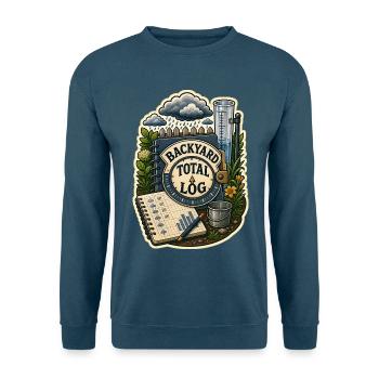 BACKYARD TOTAL LOG Wolken - Unisex Pullover - Indigoblau - Vorne