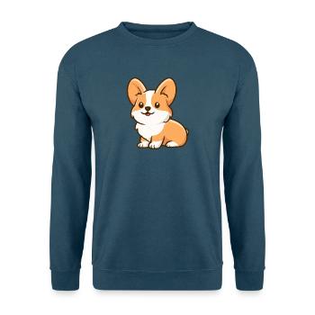 Corgi - Unisex Pullover - Indigoblau - Vorne