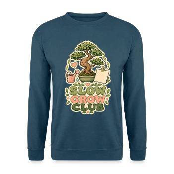 SLOW GROW CLUB Pflanzen - Unisex Pullover - Indigoblau - Vorne