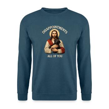 Disappointments Jesus mit Labrador - Unisex Pullover - Indigoblau - Vorne