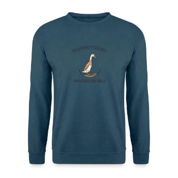 Laufente Sicherheitsdienst – Schnecken-Kontrolle - Unisex Pullover - Indigoblau - Vorne