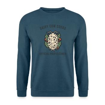Dairy Cow Isopod – Official Poop Cleaner - Unisex Pullover - Indigoblau - Vorne