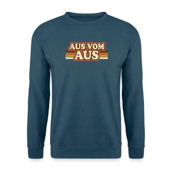 Aus vom Aus Retro Verbrenner Spruch - Unisex Pullover - Indigoblau - Vorne