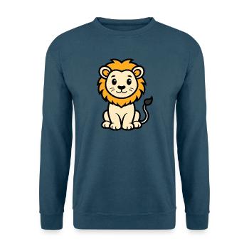 Süßer sitzender Löwe - Unisex Pullover - Indigoblau - Vorne
