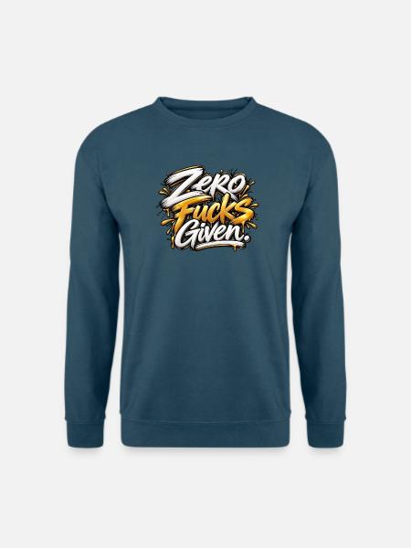 Zero Fucks Given Graffiti - Unisex Pullover - Indigoblau