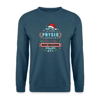 Ja Ich Bin Physio Nicht Massieren Weihnachten - Unisex Pullover - Indigoblau - Vorne