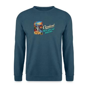 Cleveland Retro Vintage Rock Lake Erie Pierogi - Unisex Pullover - Indigoblau - Vorne