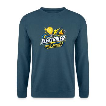 Elektriker Was Sonst Blitz - Unisex Pullover - Indigoblau - Vorne