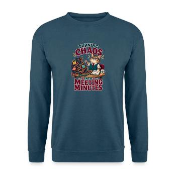 Turning Chaos Into Meeting Minutes Im Büro - Unisex Pullover - Indigoblau - Vorne