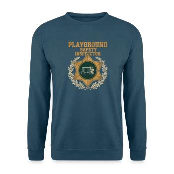 Spielplatz Sicherheitsinspektor Abzeichen - Unisex Pullover - Indigoblau - Vorne