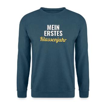 Erstes Klassenjahr geschafft – Lehrkraft Geschenk - Unisex Pullover - Indigoblau - Vorne