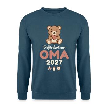 Befördert zur Oma – Teddy - Unisex Pullover - Indigoblau - Vorne