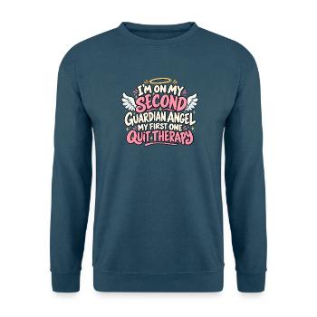 Zweiter Schutzengel hat die Therapie abgebrochen - Unisex Pullover - Indigoblau - Vorne