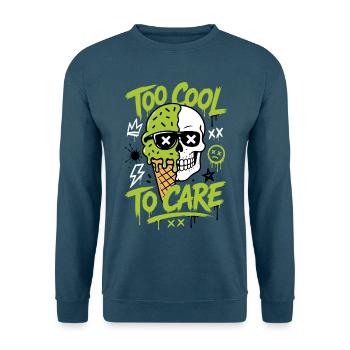 Eis-Totenkopf – Too Cool to Care - Unisex Pullover - Indigoblau - Vorne