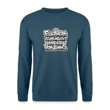 Feuerwerk Graffiti Silvester - Unisex Pullover - Indigoblau - Vorne