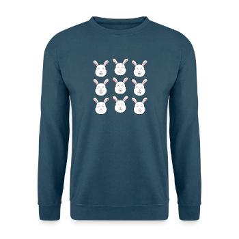 Süßes Kaninchengesicht - Unisex Pullover - Indigoblau - Vorne
