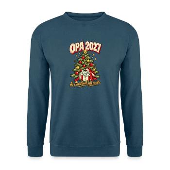 Opa 2027 Christkindl hat's verraten - Unisex Pullover - Indigoblau - Vorne