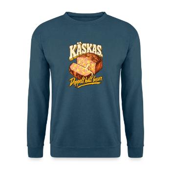 Käskas Doppelt hält besser - Unisex Pullover - Indigoblau - Vorne