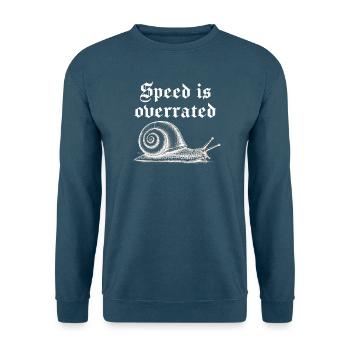 Geschwindigkeit wird überschätzt - Unisex Pullover - Indigoblau - Vorne