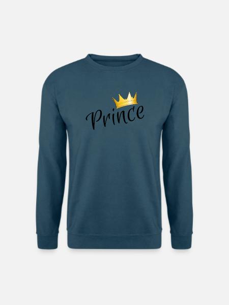 Prince - Prinz mit goldener Krone - Unisex Pullover - Indigoblau