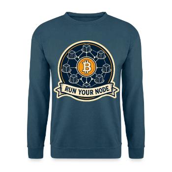RUN YOUR NODE - Unisex Pullover - Indigoblau - Vorne