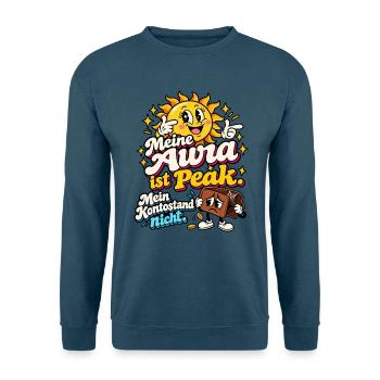 Sonne Peak Humor und Kontostand - Unisex Pullover - Indigoblau - Vorne