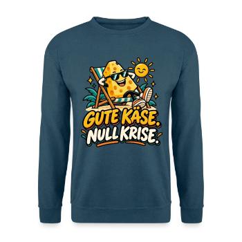 Käse am Strand: Sonnenspaß Spruch - Unisex Pullover - Indigoblau - Vorne