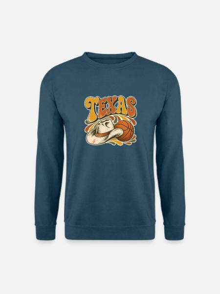 Texas Retro Hoop Cowboy - Unisex Pullover - Indigoblau