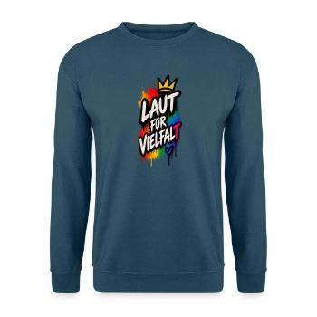 Laut für Vielfalt - Unisex Pullover - Indigoblau - Vorne