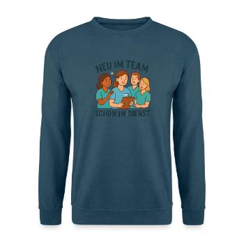 Neue Pflegefachkraft Geschenk zum Teamstart - Unisex Pullover - Indigoblau - Vorne