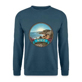 Schönes Frankreich Reiseabzeichen Promenade Anglais Geschenk - Unisex Pullover - Indigoblau - Vorne