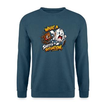 Was für eine Situation! - Unisex Pullover - Indigoblau - Vorne