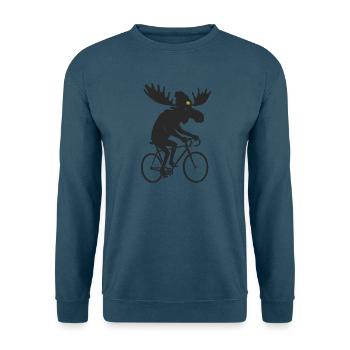 Elch Auf Rennrad Fahrrad Radsport - Unisex Pullover - Indigoblau - Vorne