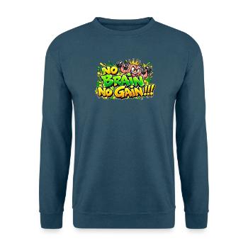 KEIN GEHIRN, KEIN FORTSCHRITT – Kultgraffiti! - Unisex Pullover - Indigoblau - Vorne