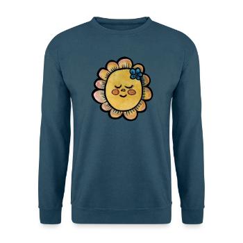 Sonnenblütende Sonne - Unisex Pullover - Indigoblau - Vorne