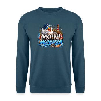 Moini Moinersen Moin Maritim Möwe - Unisex Pullover - Indigoblau - Vorne