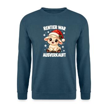 Rentier War Ausverkauft Schaf Weihnachten Lustig - Unisex Pullover - Indigoblau - Vorne